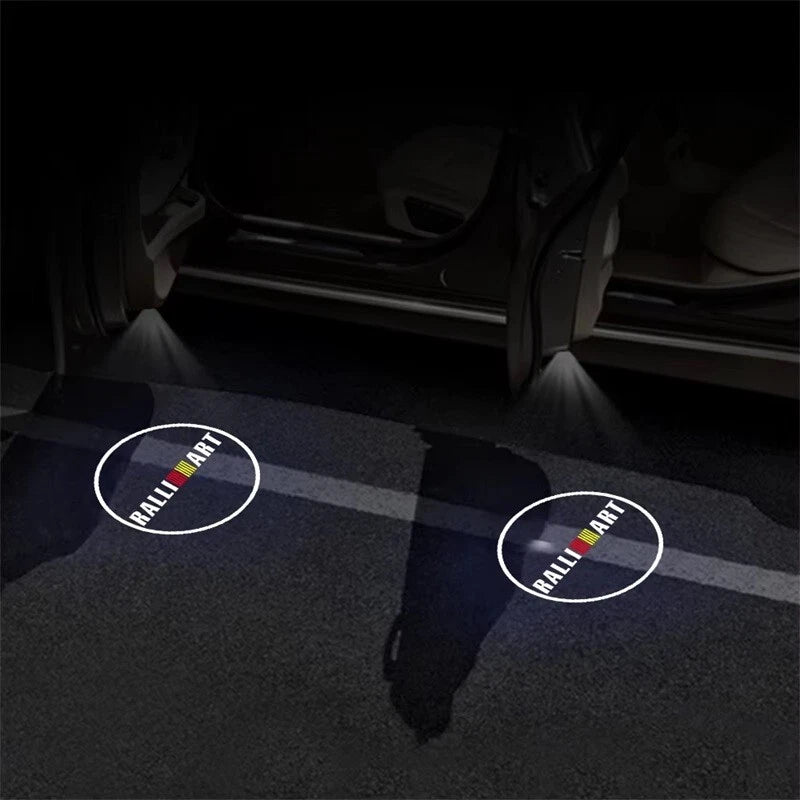 2x Ralliart Door Open Floor Light for Mitsubishi Lancer Pajero Outlander Triton
