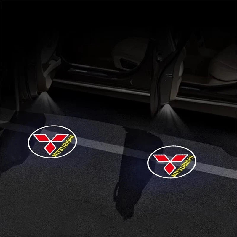 Pair Mitsubishi Door Open Floor Light for Lancer Pajero Outlander Triton Colt