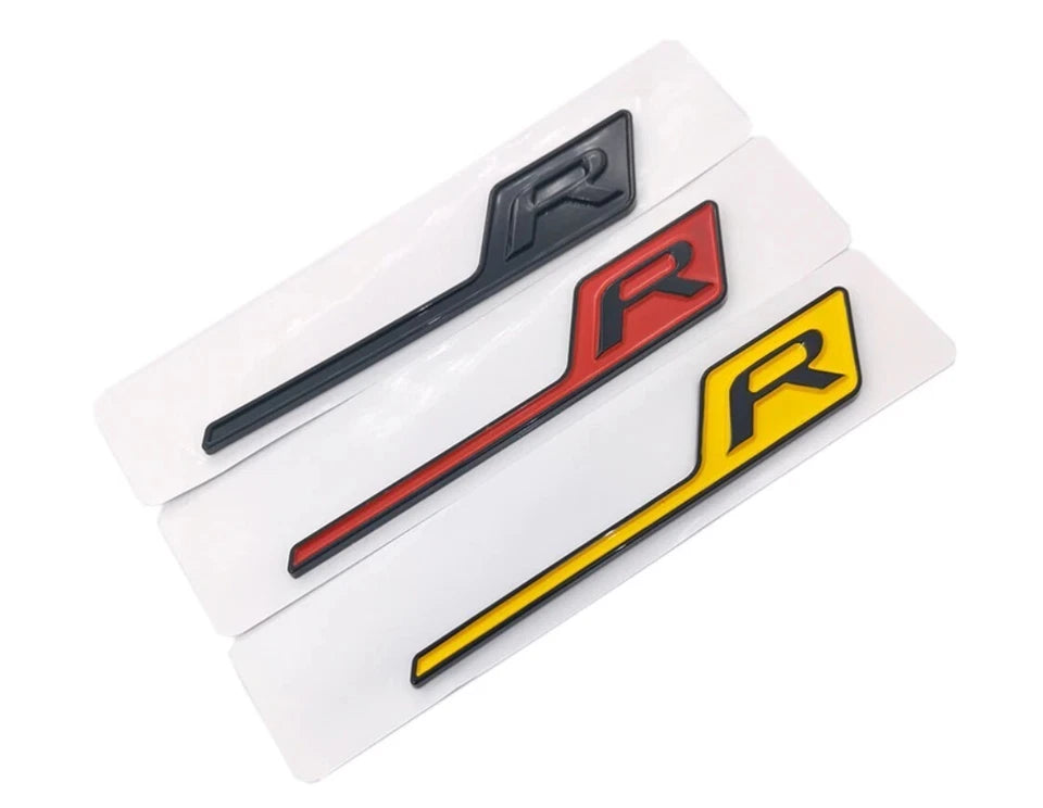 R Boot Badge Yellow Emblem for C63 A45 E63 S63 CLS63 SL63 GLA GLC GTR