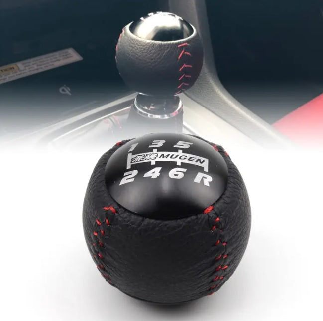 Mugen Style Gear Knob M10x1.5 Leather and Aluminium (Honda)