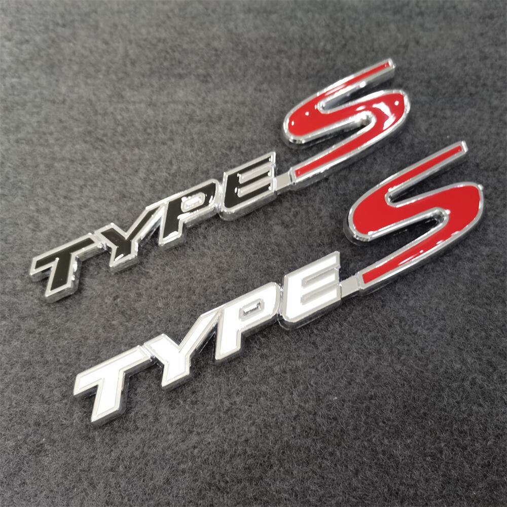 Type S Black & Red Aluminium Emblem Badge for Honda