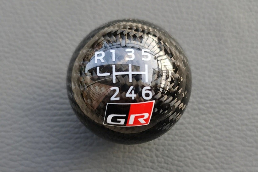 GR 6 Speed Genuine Carbon Fibre Gear Knob M12x1.25 (Toyota GT86 12-21 GR86 22+)