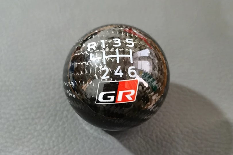 GR 6 Speed Genuine Carbon Fibre Gear Knob M12x1.25 (Toyota GT86 12-21 GR86 22+)