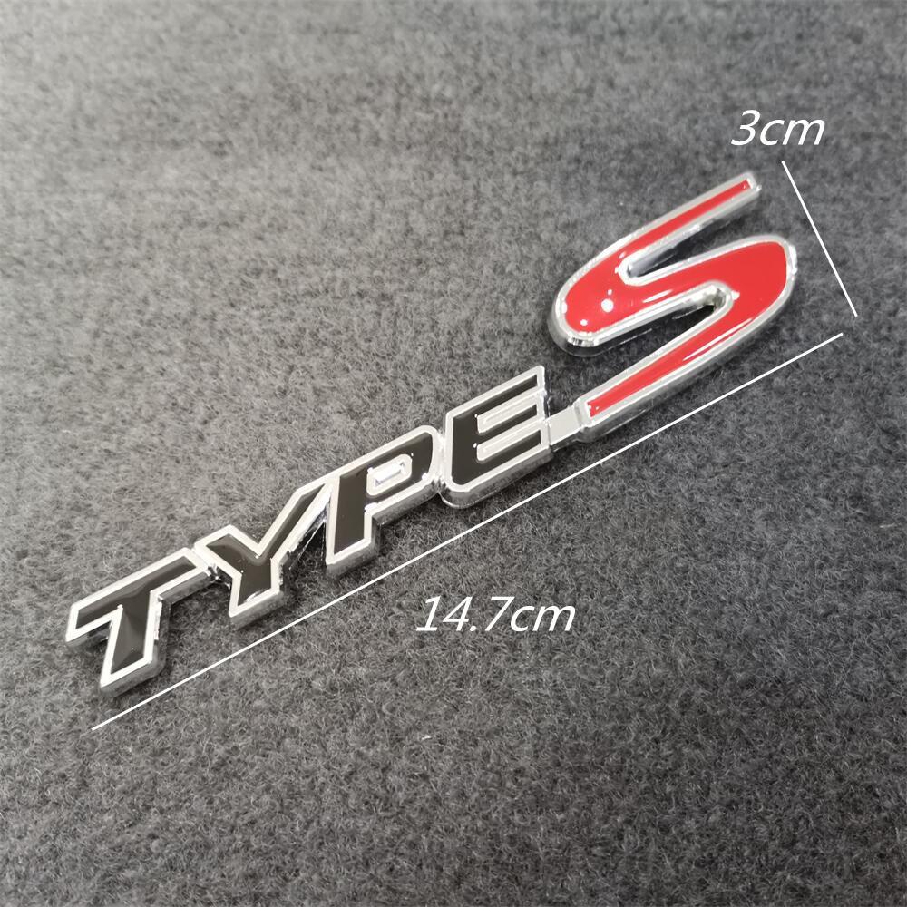 Type S Black & Red Aluminium Emblem Badge for Honda