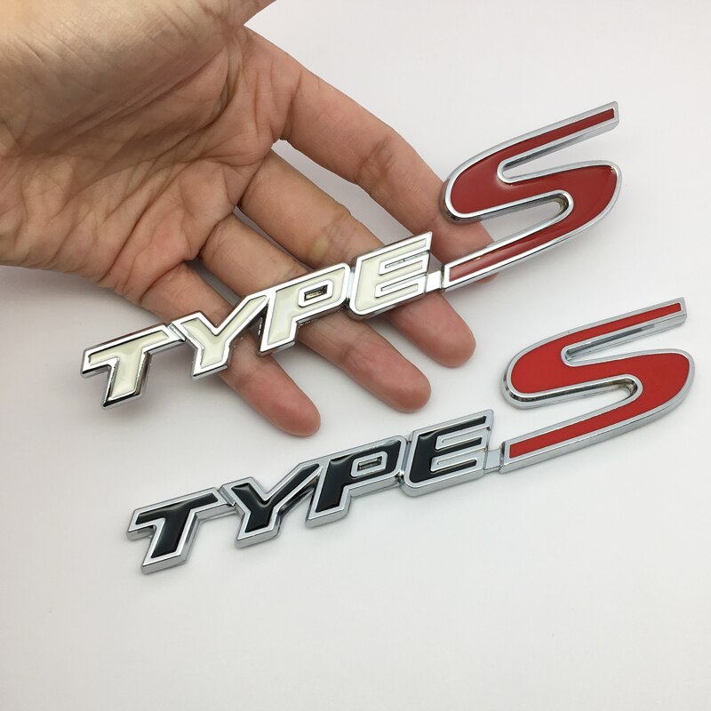 Type S Black & Red Aluminium Emblem Badge for Honda