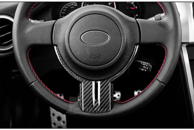 Steering Wheel Trim Genuine Carbon Fibre Cover (Subaru BRZ 12-21) (Toyota GT86 12-21)