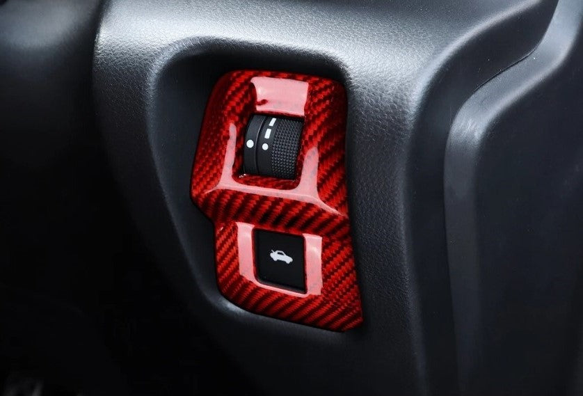 Boot Button Trim Genuine Carbon Fibre Cover (Subaru BRZ 22+)(Toyota GR86 22+)