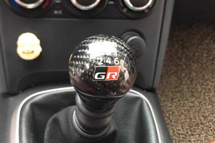 GR 6 Speed Genuine Carbon Fibre Gear Knob M12x1.25 (Toyota GT86 12-21 GR86 22+)