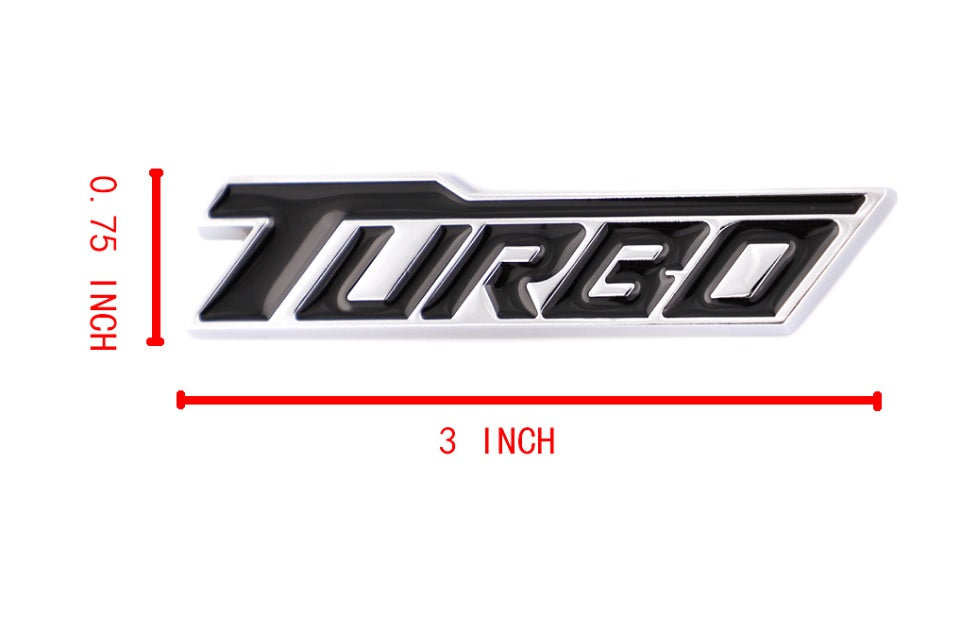 Turbo Badge 3d Metal Alloyw Emblem (Universal)