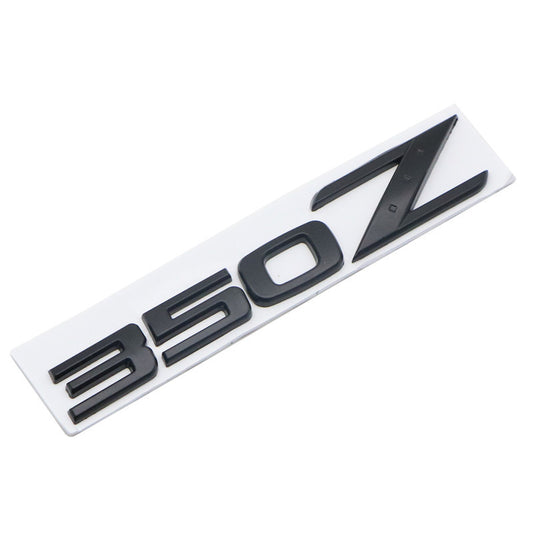 350Z Silver & Black Badge for Nissan Fairlady 350Z Z33 150mm ABS