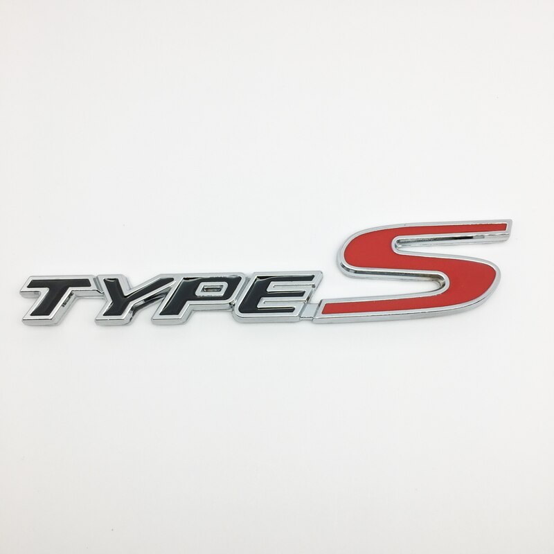 Type S Black & Red Aluminium Emblem Badge for Honda