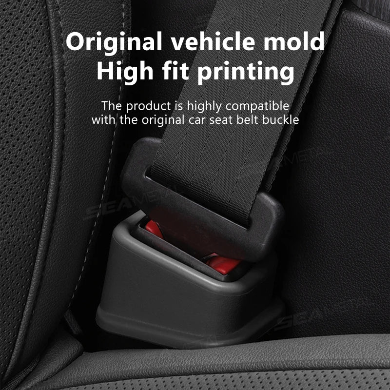 SEAMETAL 2PCS Car Seat Belt Buckle Holder Cover Anti Scratch Full Wrap Protector
