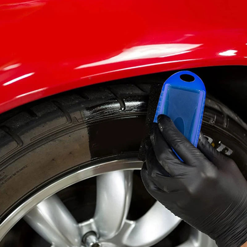 SEAMETAL Car Wheel Waxing Sponge Brush Tire Dressing Applicator ABS Cover