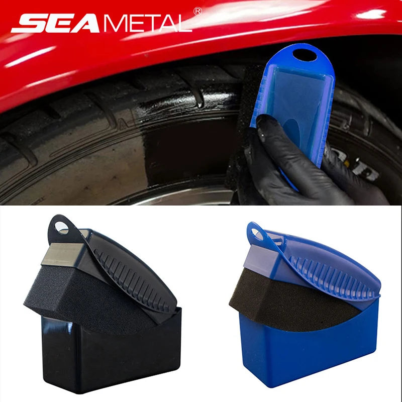 SEAMETAL Car Wheel Waxing Sponge Brush Tire Dressing Applicator ABS Cover