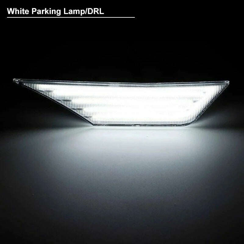 2PCS LED Side Marker Lights Amber Signal White DRL for Honda Civic 2016-2021