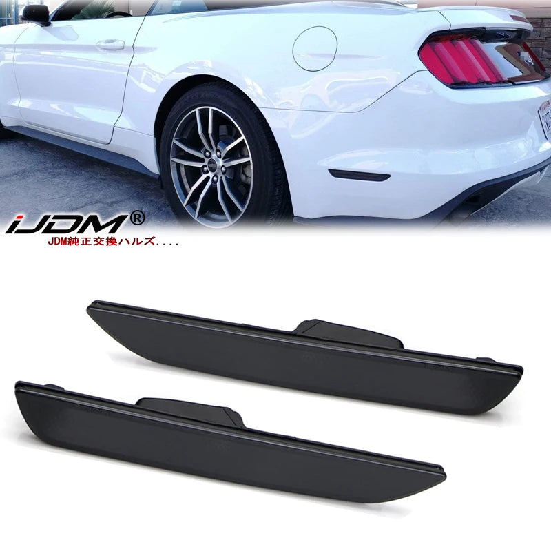 2PCS Smoked Rear Side Marker Lamp Housings Ford Mustang 2015-2023