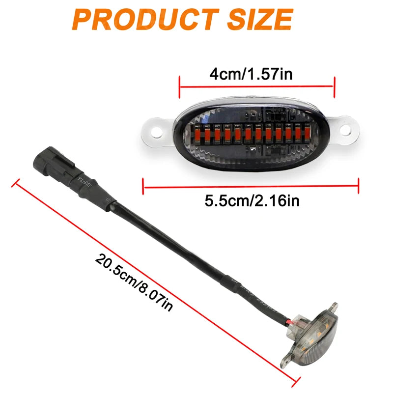 Universal 12 LED Grille Lights 12V Smoked Amber White Eagle Eye Lamps Car SUV