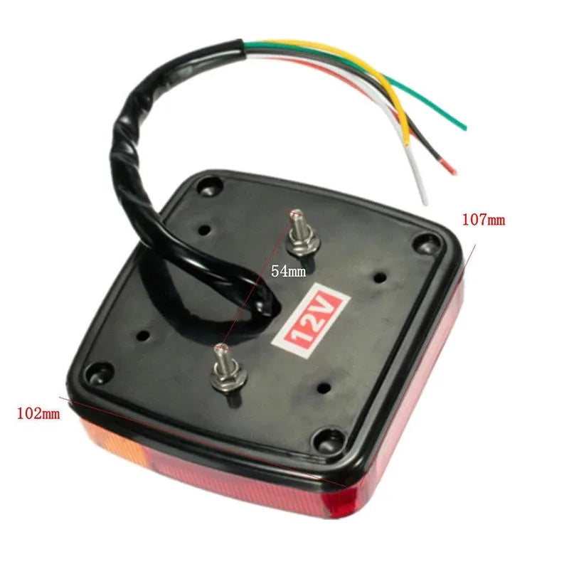 2PCS 12V 26 LED Submersible Trailer Tail Lights Stop Brake Turn Signal