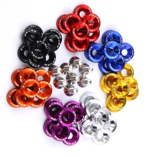 10PCS Universal M6 JDM Fender Washer & License Plate Bolt Kit Decorative