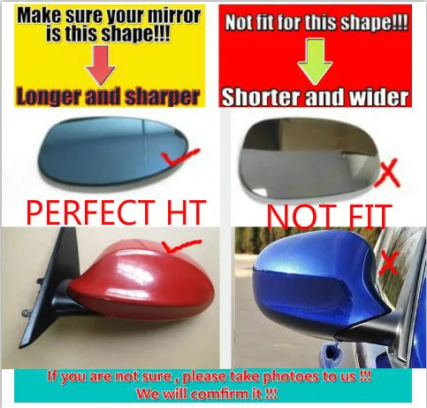 M3 Style Carbon Fiber Look Mirror Cover Caps for BMW 1 Series & 3 Series