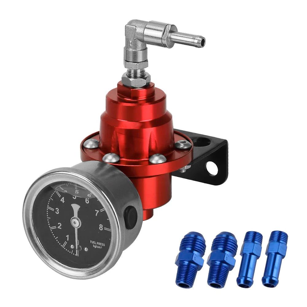 Universal Adjustable Fuel Pressure Regulator Kit with Gauge Fuel Pressure Regulator