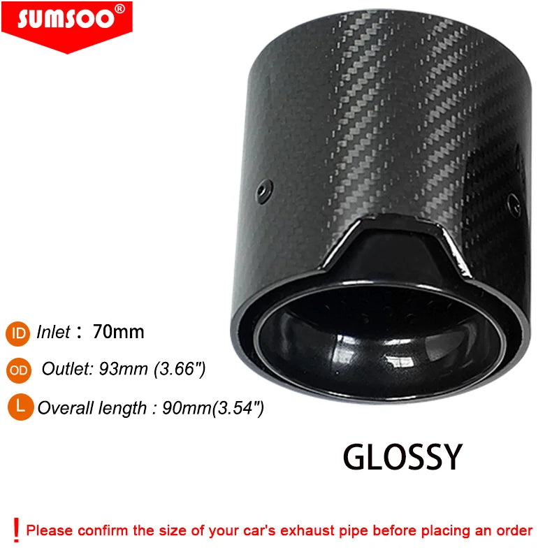 1 x Carbon Fiber Exhaust Tip for BMW M2 M3 M4 M135i M235i M140i M240i
