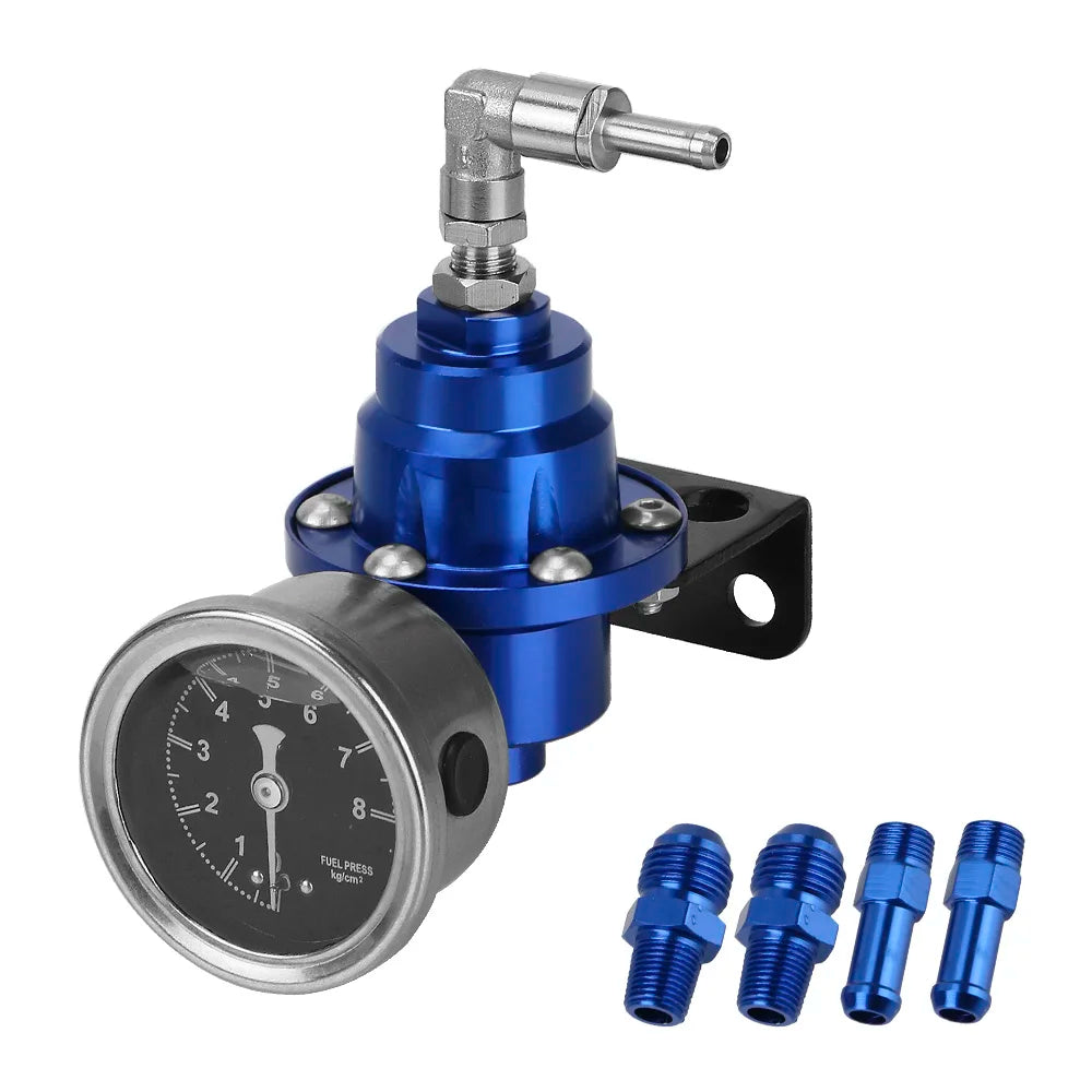 Universal Adjustable Fuel Pressure Regulator Kit with Gauge Fuel Pressure Regulator