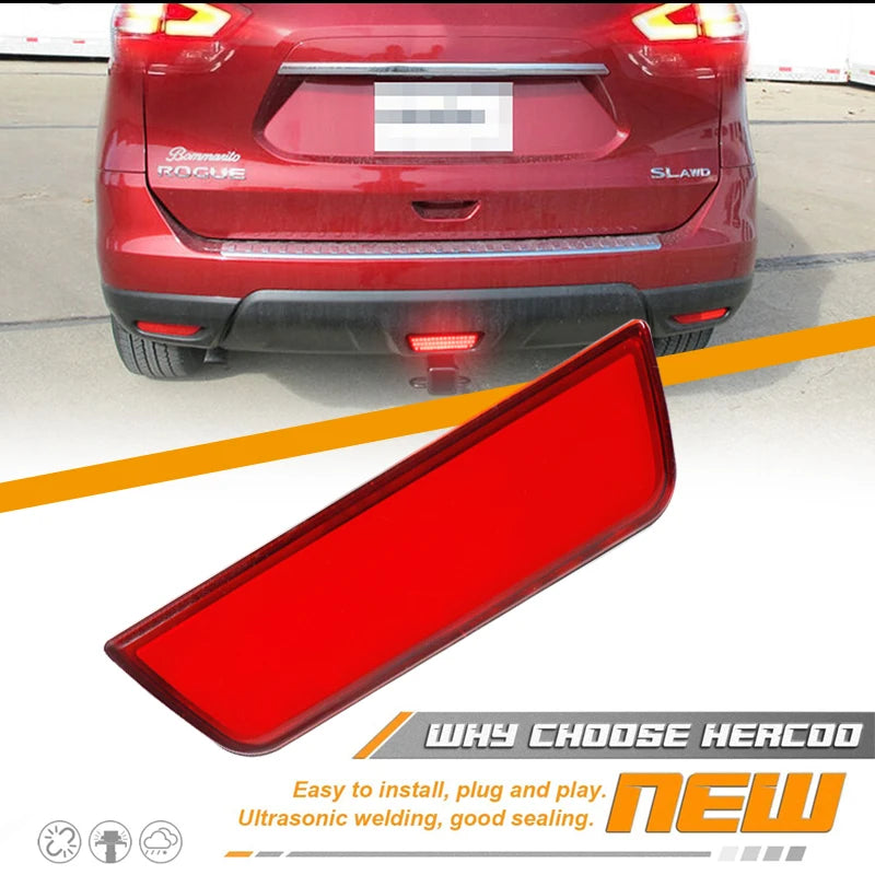 F1 Style LED Rear Fog Light Strobe Brake Tail Lamp Nissan Juke Rogue Murano