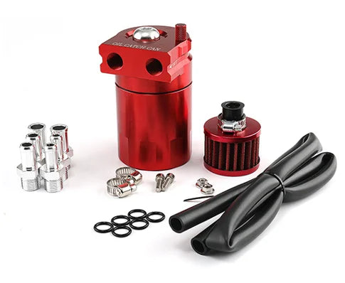 Universal Baffled Aluminum Oil Catch Can Tank Breather Filter OCC-1020A