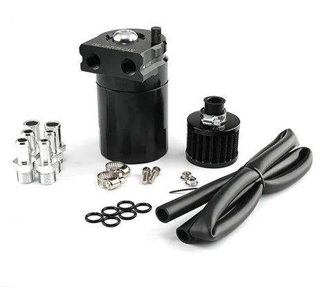 Universal Baffled Aluminum Oil Catch Can Tank Breather Filter OCC-1020A