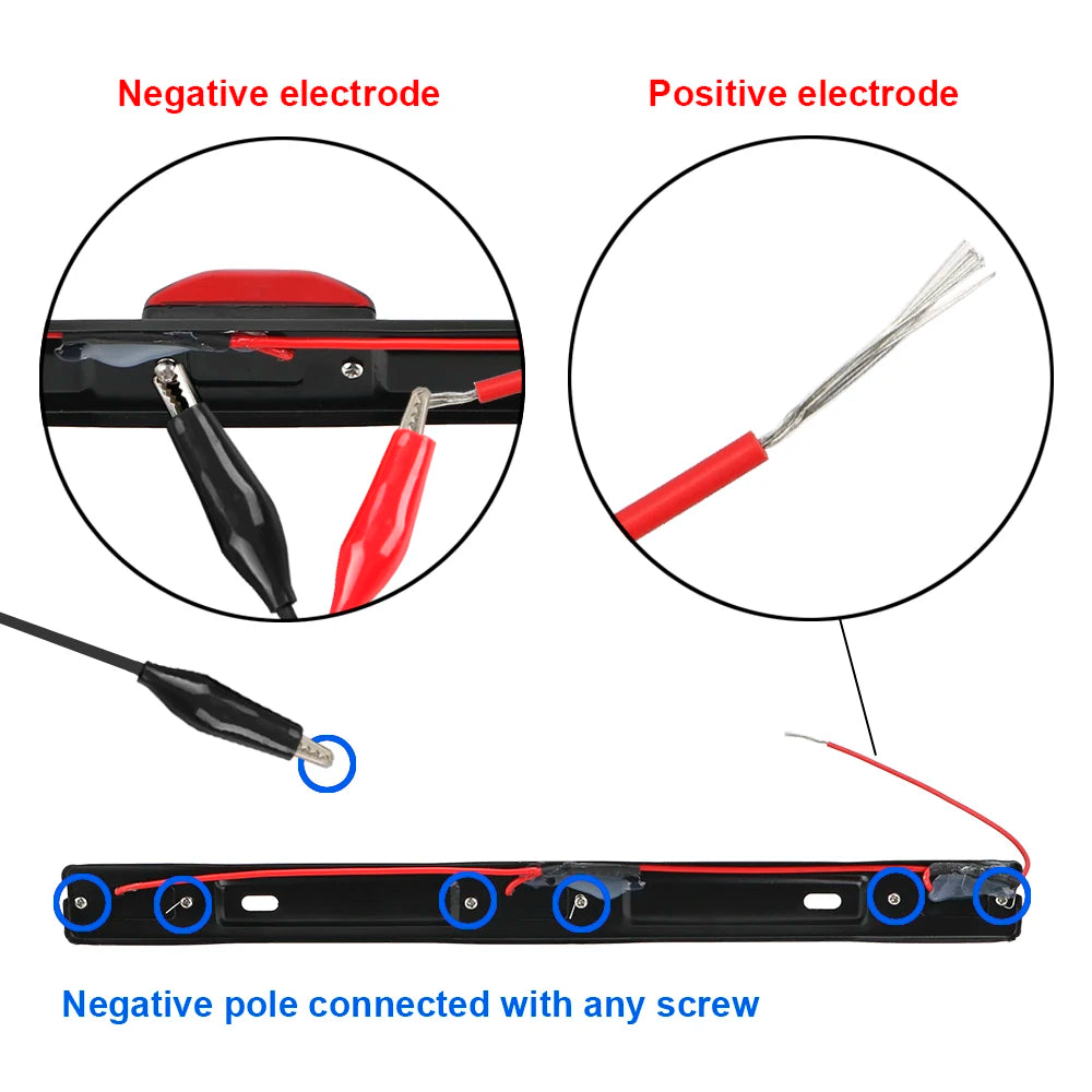 12V LED Tail Light Bar Red Brake, Turn Signal & DRL Strip Light for Cars & Trucks