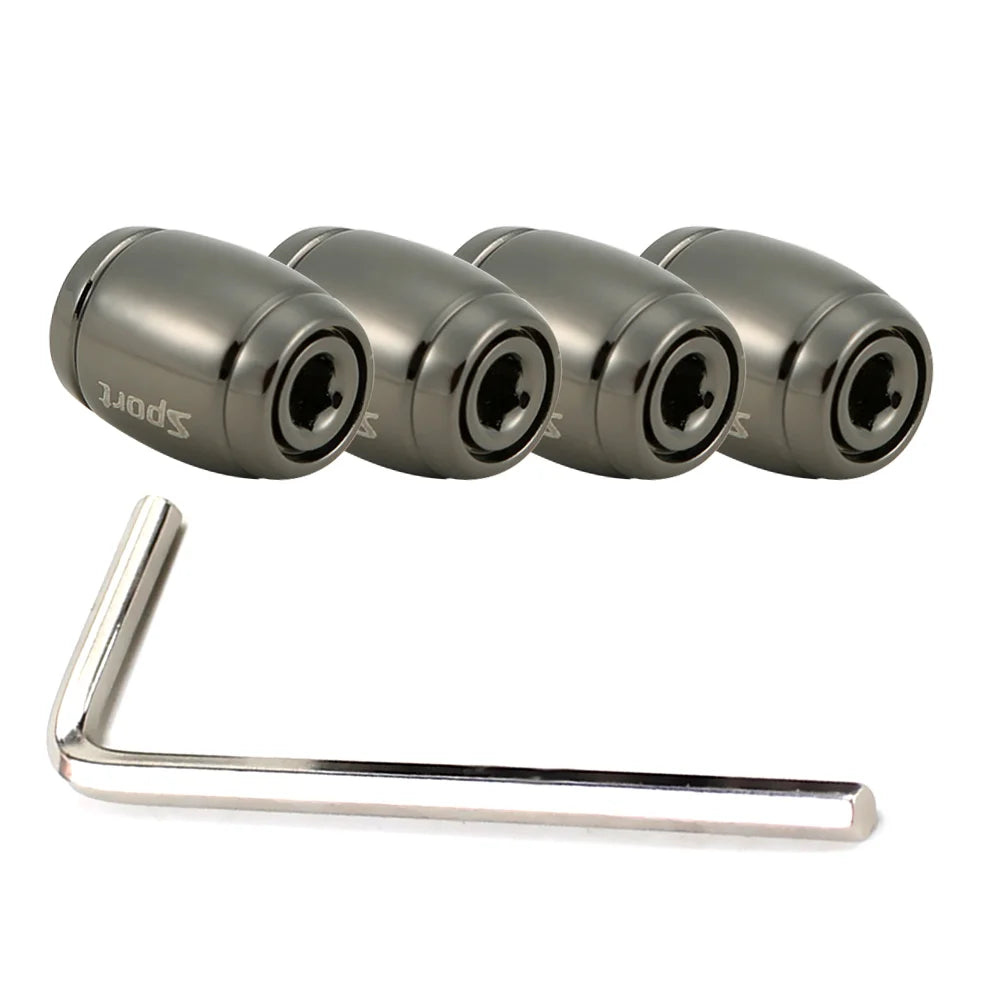 Zinc Alloy Anti-Theft Tire Valve Stem Caps Airtight Wheel Valve Covers for Cars