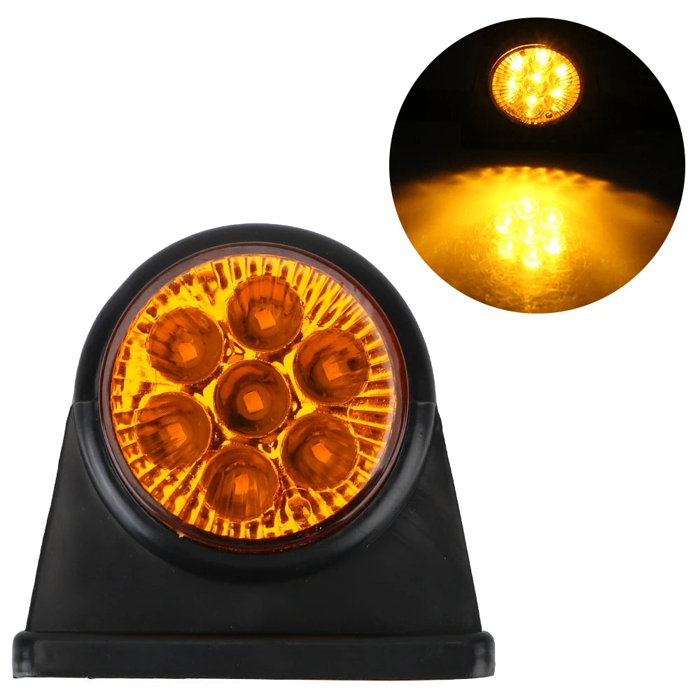 12V/24V LED Side Marker Lights Truck Trailer Position Turn Signal Brake & Parking Lamps