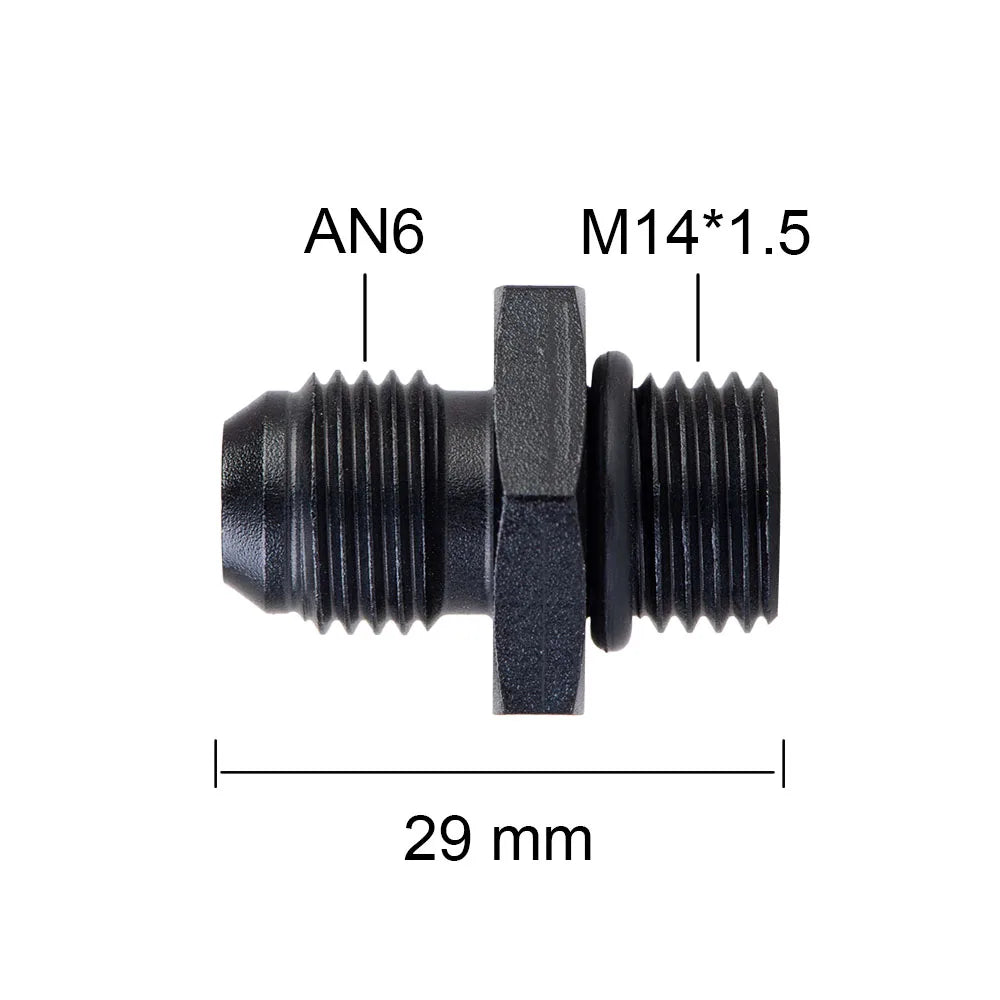 Universal 6AN AN6 to M10 M12x1.25/1.5 AN6 TO m16 M14x1.5 AN6 TO 1/4 3/8 1/2 npt