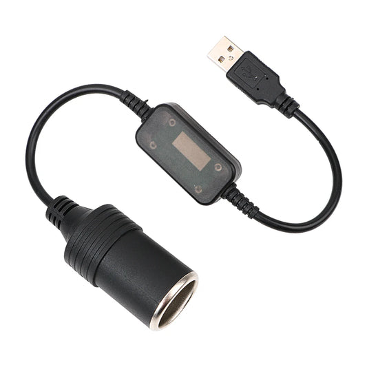 5V to 12V Car Cigarette Lighter Socket USB Converter Power Adapter Connector