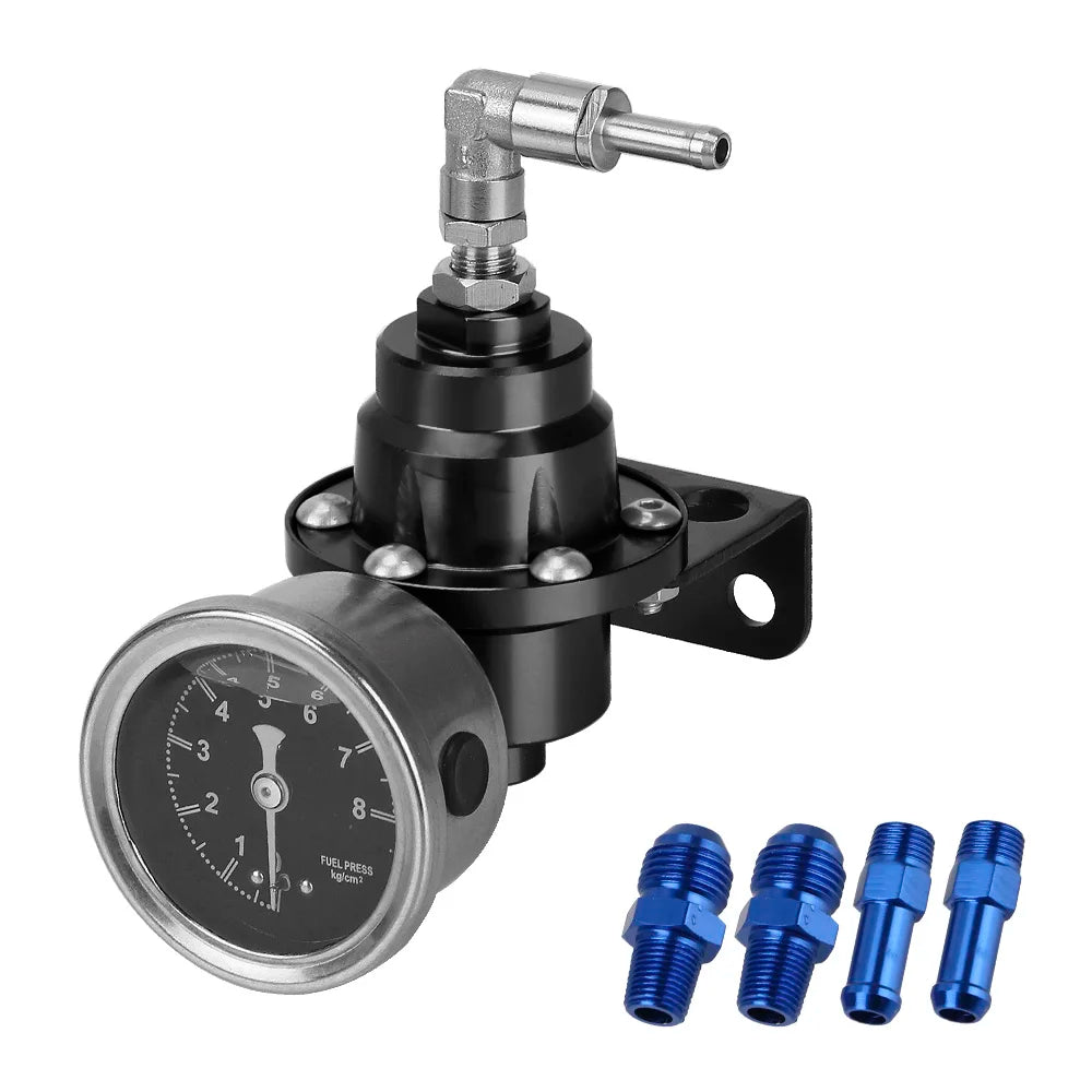 Universal Adjustable Fuel Pressure Regulator Kit with Gauge Fuel Pressure Regulator