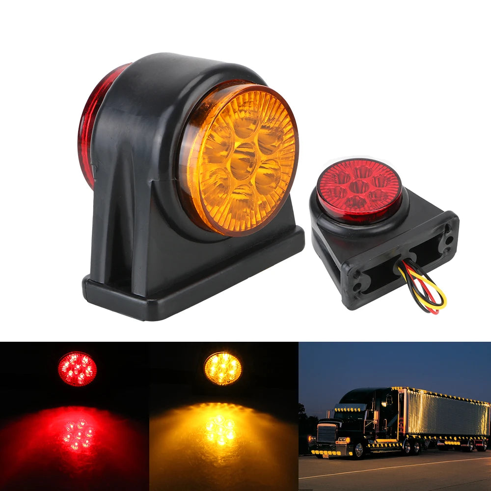 12V/24V LED Side Marker Lights Truck Trailer Position Turn Signal Brake & Parking Lamps