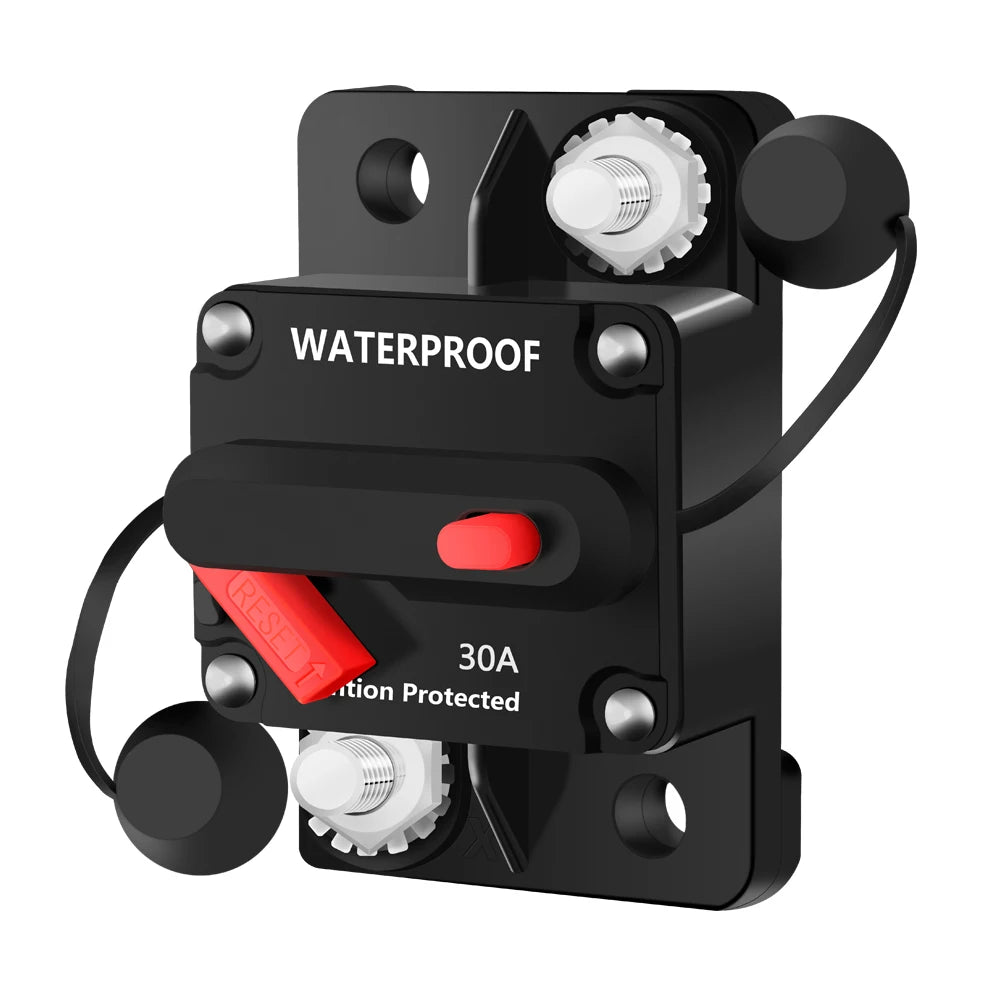 30A-300A 12V 48V DC Circuit Breaker Manual Reset Waterproof Car Boat Fuse