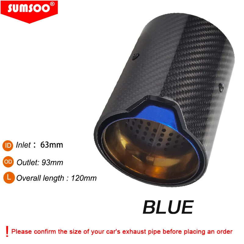1Pcs Carbon Fiber Exhaust Tip for BMW M2 F87 M3 F80 M4 F82 F83
