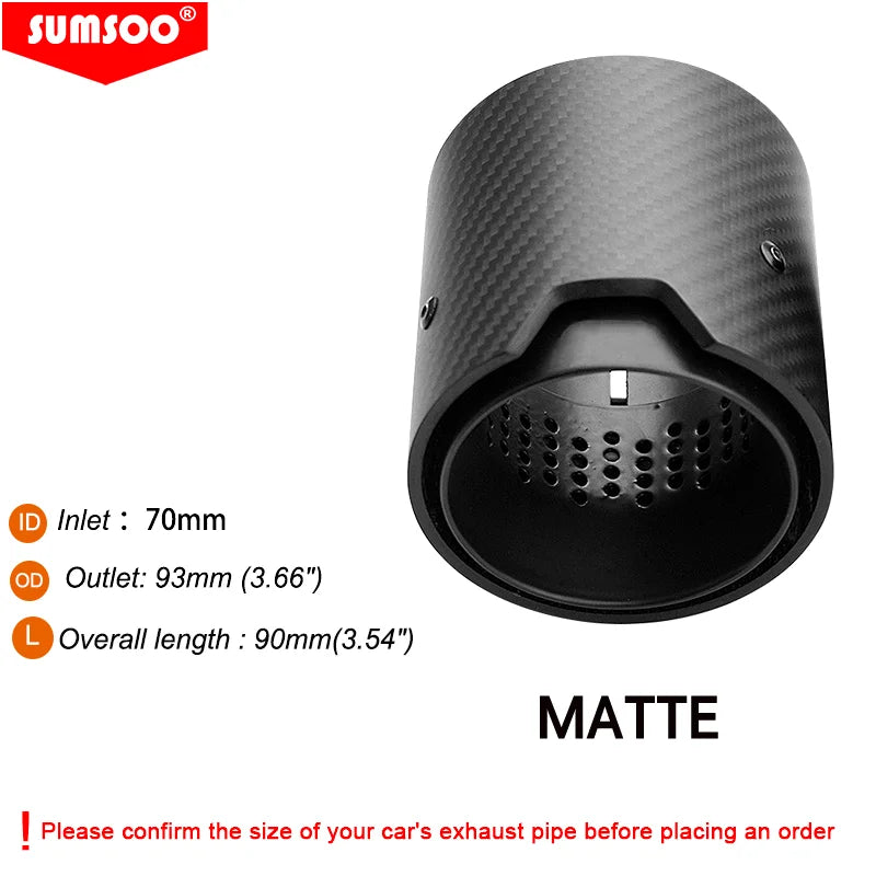1 x Carbon Fiber Exhaust Tip for BMW M2 M3 M4 M135i M235i M140i M240i