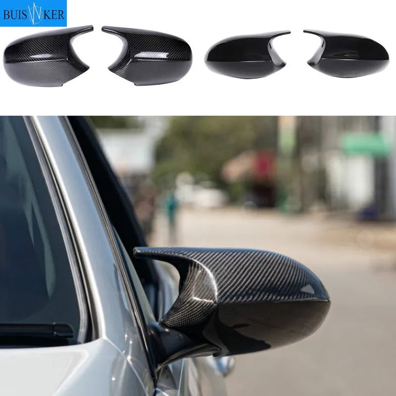 M3 Style Carbon Fiber Look Mirror Cover Caps for BMW 1 Series & 3 Series