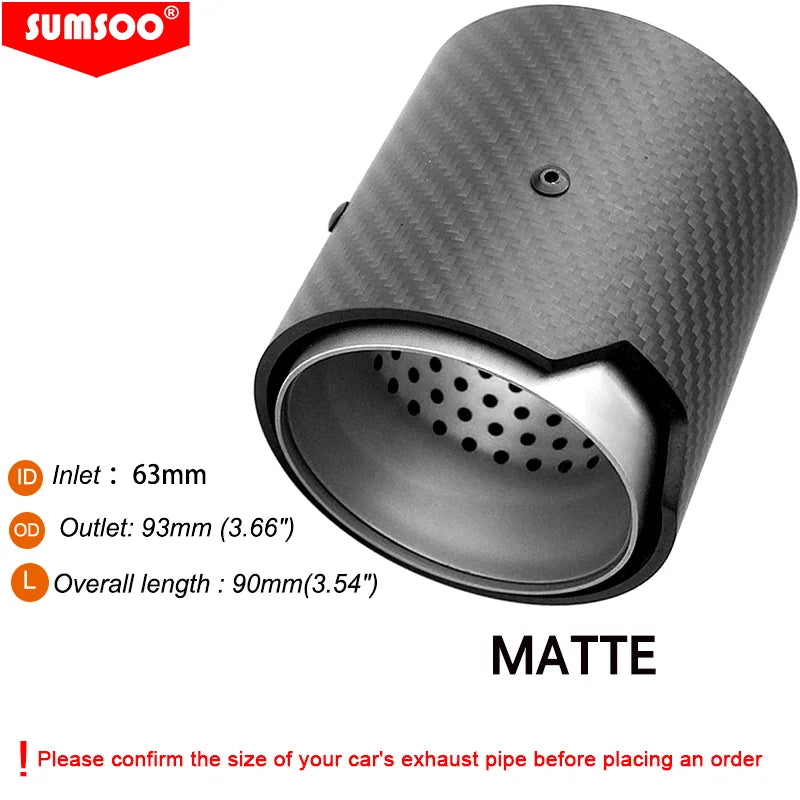 1 x Carbon Fiber Exhaust Tip for BMW M2 M3 M4 M135i M235i M140i M240i
