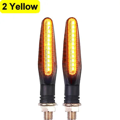 2/4Pcs 12V LED Motorcycle Turn Signals 335 SMD Sequential Flowing Blinker IP67