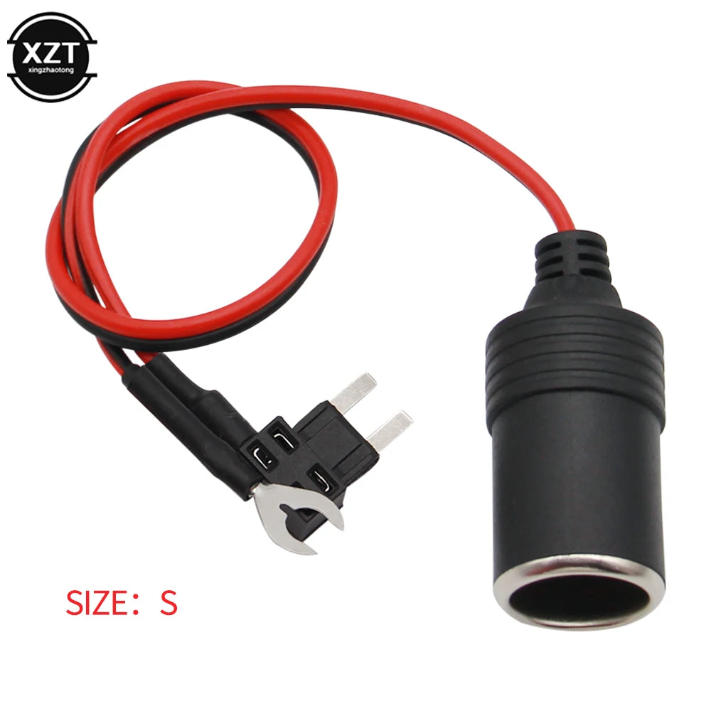 Universal 12V DC Cigarette Lighter Power Adapter Plug with Fuse