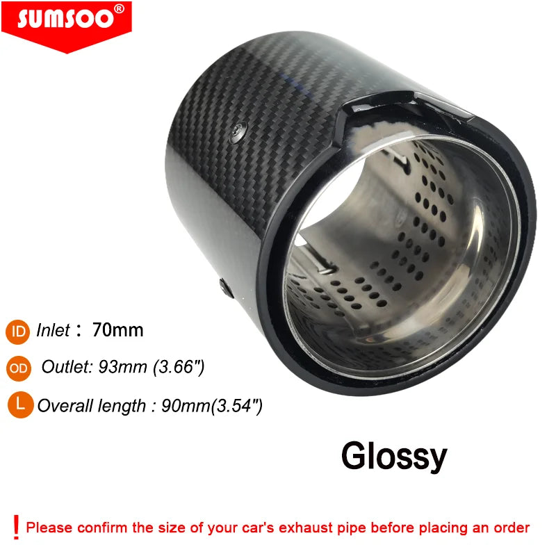 1 x Carbon Fiber Exhaust Tip for BMW M2 M3 M4 M135i M235i M140i M240i