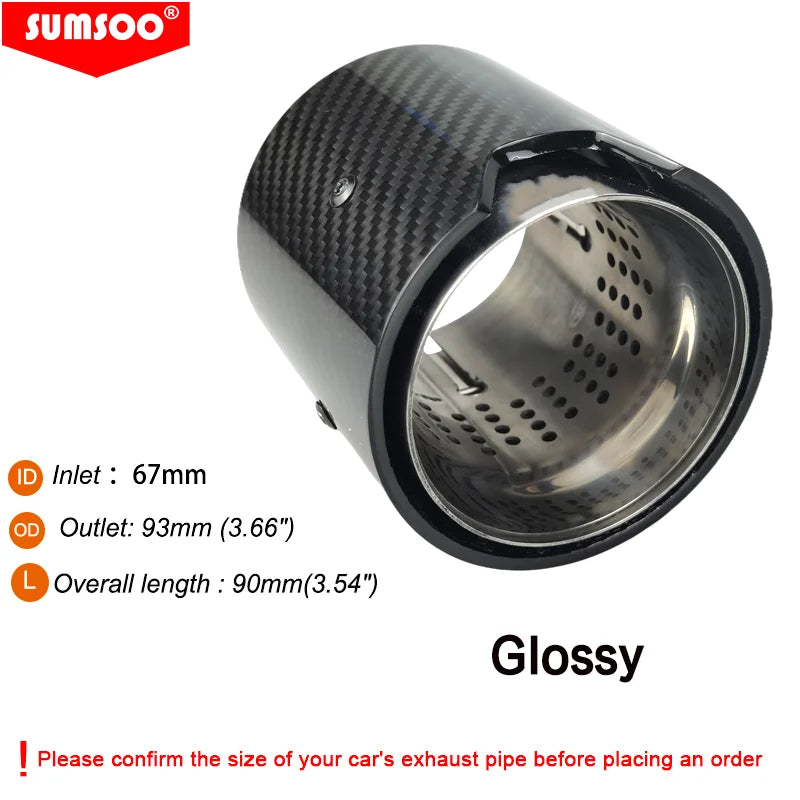1 x Carbon Fiber Exhaust Tip for BMW M2 M3 M4 M135i M235i M140i M240i