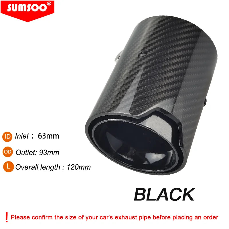 1Pcs Carbon Fiber Exhaust Tip for BMW M2 F87 M3 F80 M4 F82 F83