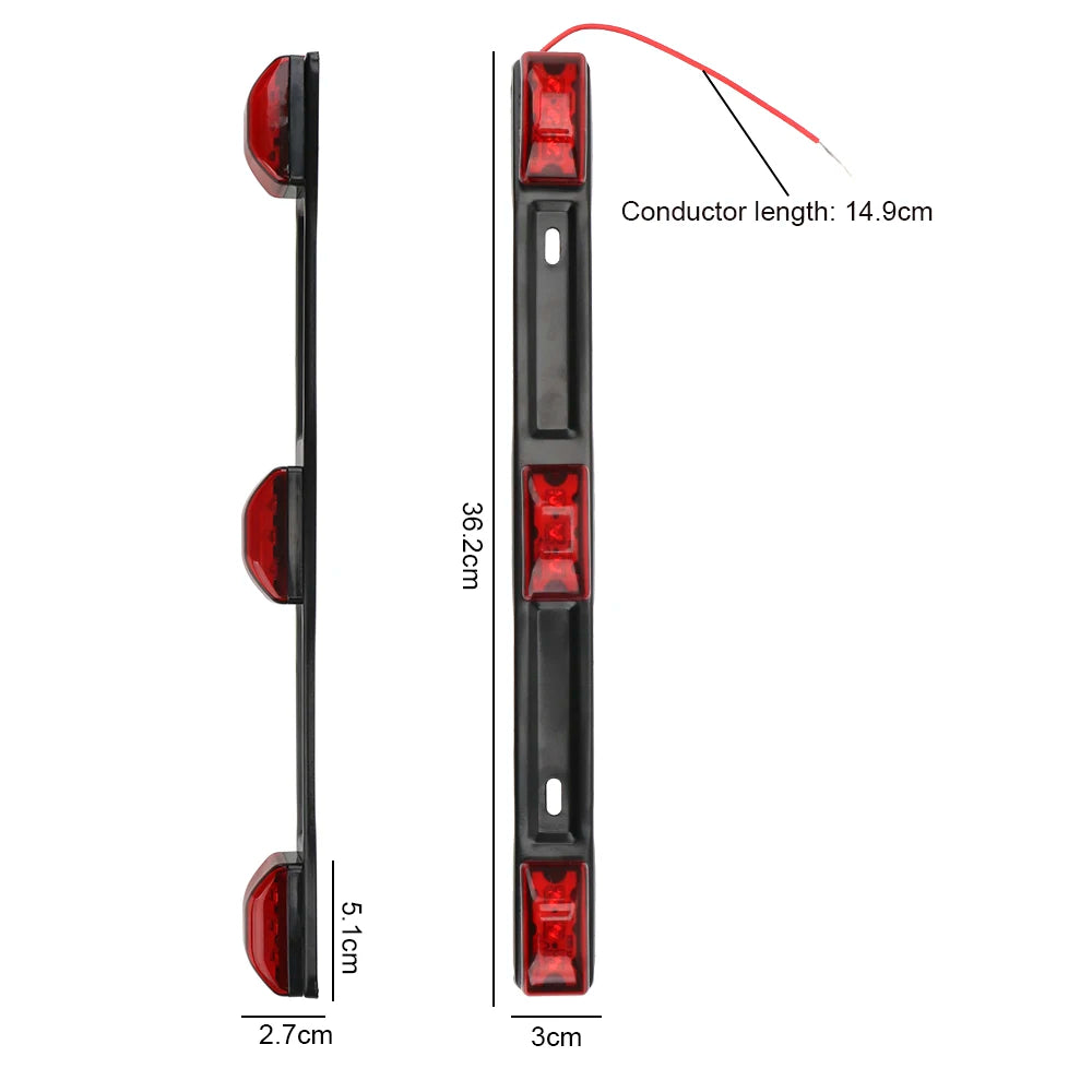 12V LED Tail Light Bar Red Brake, Turn Signal & DRL Strip Light for Cars & Trucks