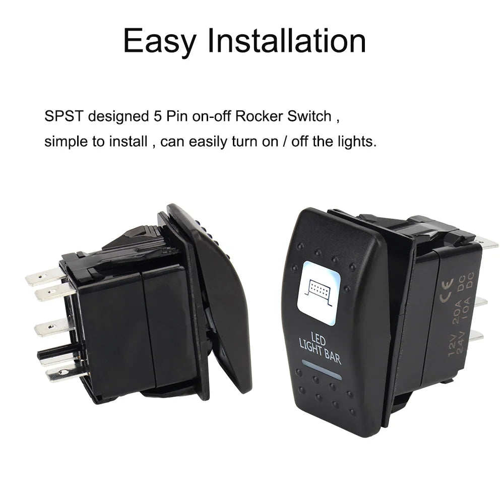 12V/24V LED Light Toggle Switch Universal ON/OFF Rocker Switch
