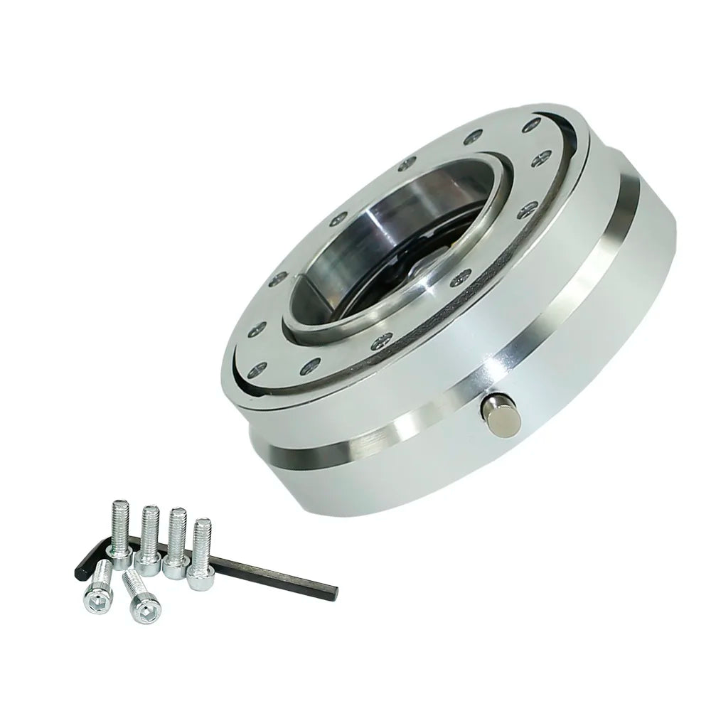 6-Hole Thin Steering Wheel Quick Release Hub Adapter Snap Off Boss Kit